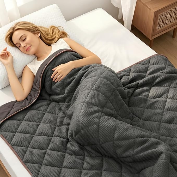 ZonLi 15lbs Weighted Blanket for Adults Sleeping, Double-Sided All Season by Zonli