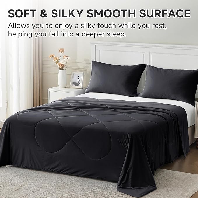 HOMFINE Cooling Comforter Queen Size, Japanese Double-Sided Cold Tech Fabric - Image 4