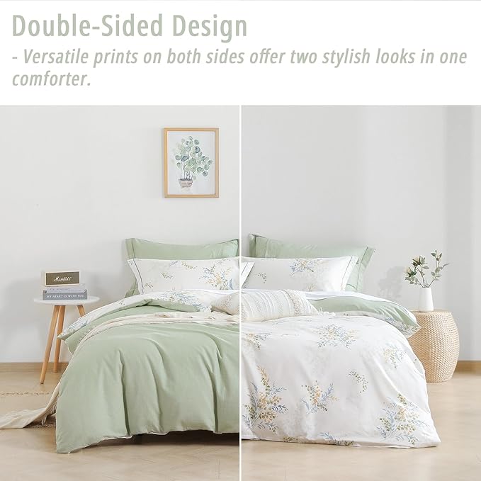 LEMIROE White Cotton Comforter King Size 3Pcs - Image 4