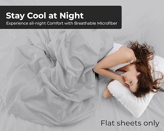 Royale Linens 2 Pack Bulk Flat Sheet Set - Image 4