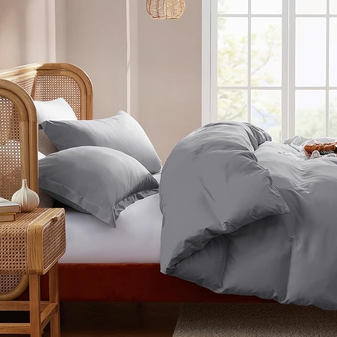Nestl Grey Duvet Cover King Size - Image 7