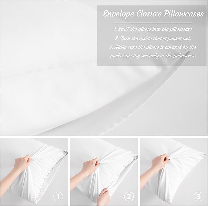 NTBAY Queen Pillow Cases Set of 2, 2 Pack Brushed Microfiber Pillow Cases - Image 5