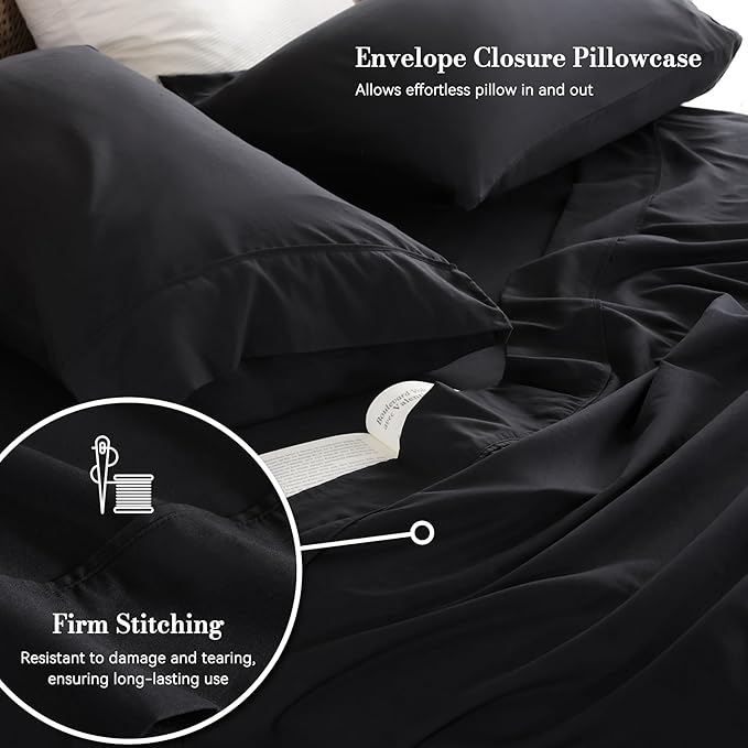 King Sheet Set 4 Piece, Wrinkle Free, Oeko-Tex Certified - Image 4