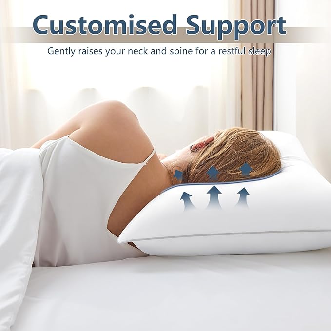 CozyLux Pillows Standard Size Set of 1, Hotel Quality Bed Pillows - Image 8