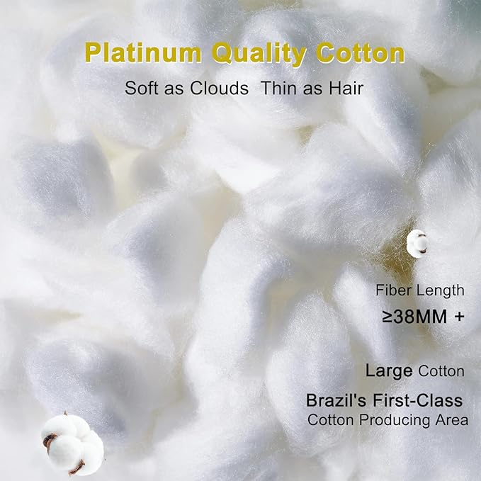 YOUR MOON Fluffy Support Bed Pillow Queen Size Set of 2, Super Soft Premium - Image 5