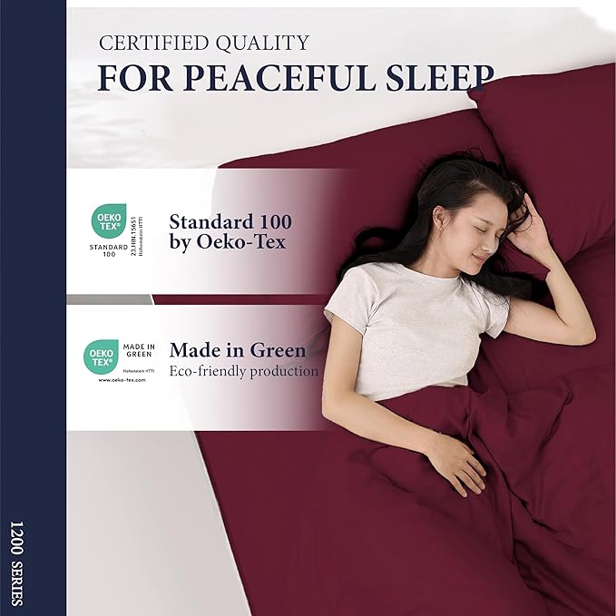 100% Egyptian Cotton Pillow Cases Standard/Queen Size Set of 2 - Image 5
