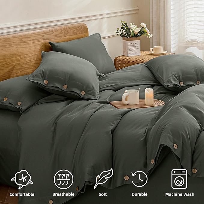 JELLYMONI Cotton Duvet Cover Twin XL Size - Image 4