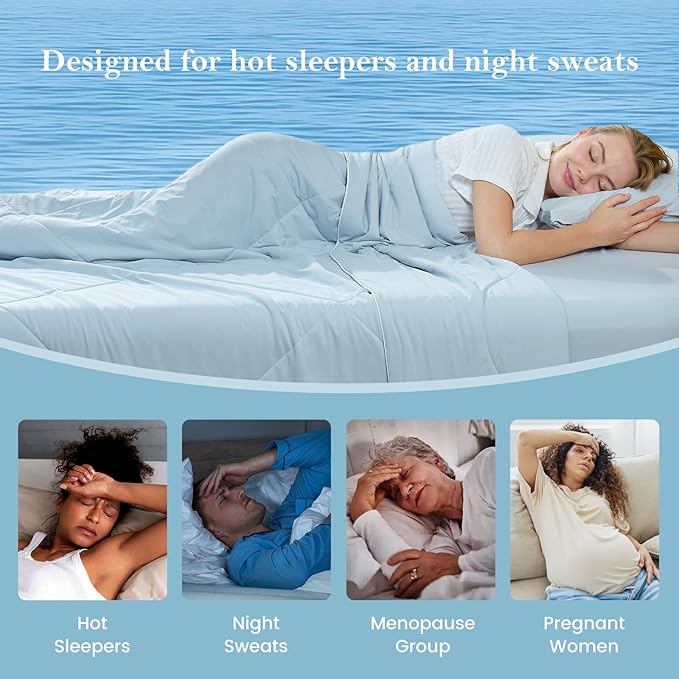 Cozy Bliss Cooling Comforter Twin Size, Cooling Blankets - Image 2