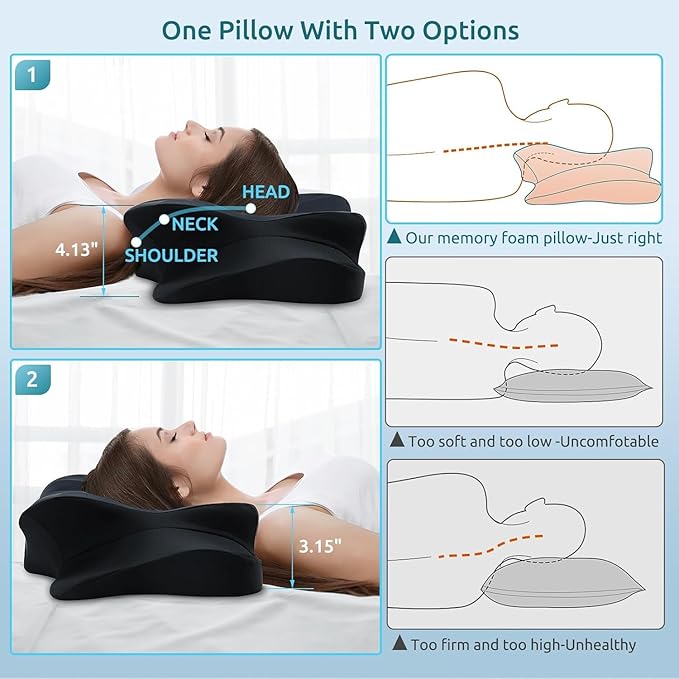 DONAMA Cervical Pillow for Neck and Shoulder Pain Relief, Cooling Contour - Image 5