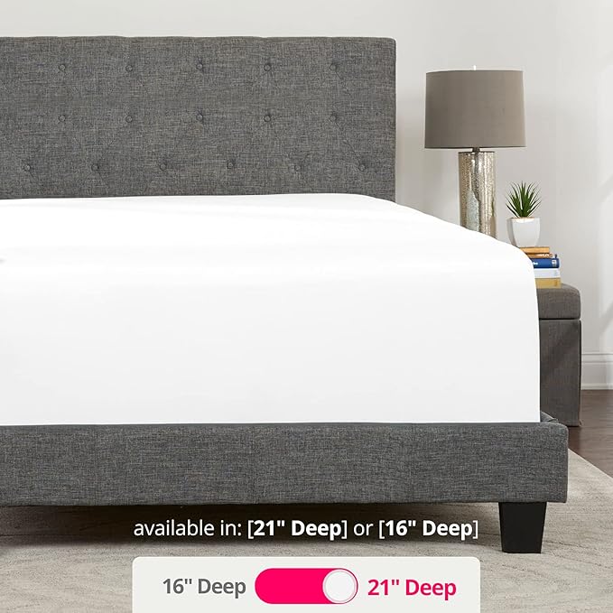 DeaLuxe Cal King Fitted Sheet Only Deep Pocket - 17in - 21in Inch + Extra Deep - Image 3