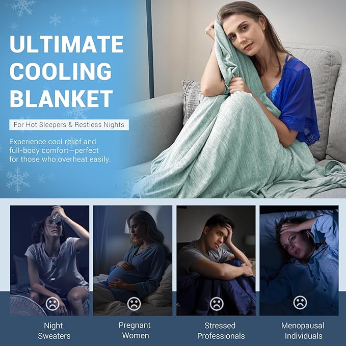 Elegear Revolutionary Cooling Blanket Twin, Absorbs Heat to Keep Body Cool - Image 6