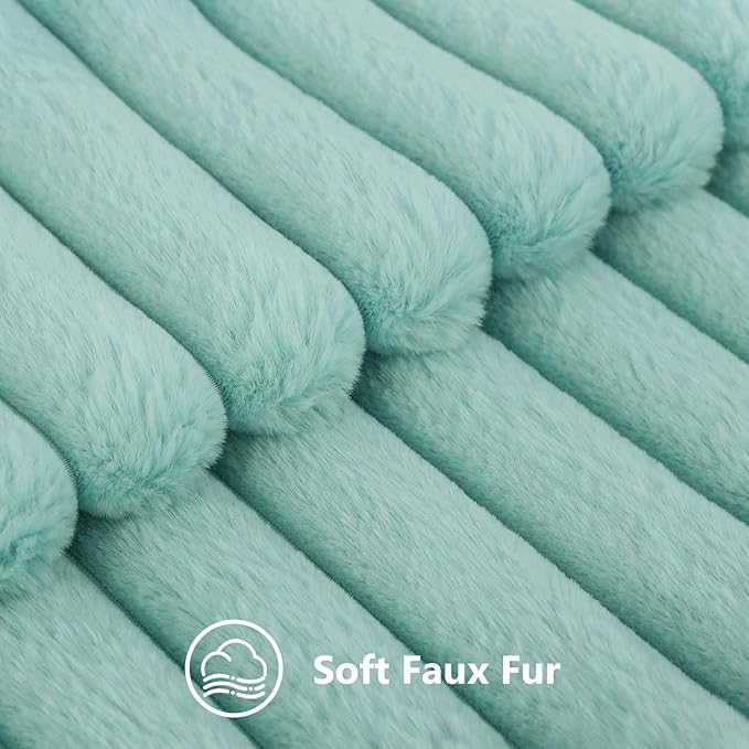 decorUhome Summer Cozy Faux Fur Throw Pillow Covers 18x18 Set of 2 Decorative - Image 2