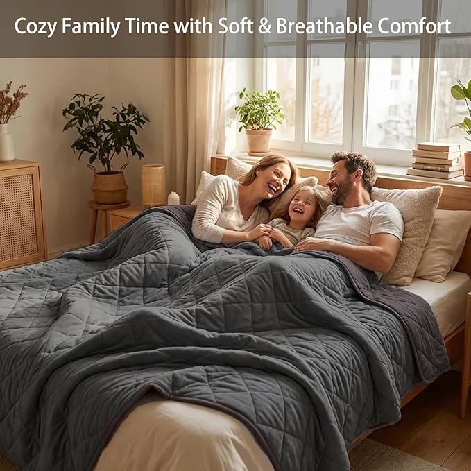 ZonLi 20lbs Weighted Blanket for Adults Sleeping, Double-Sided All Season - Image 5