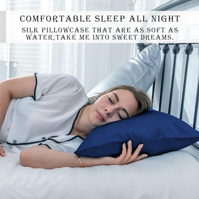 Silk Pillow Cases 2 Pack Soft Breathable and Sliky King Size Pillow Cases Set - Image 6