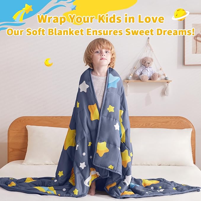 anfie Weighted Blanket Kids, Weighted Blanket Cooling Blanket - Image 3