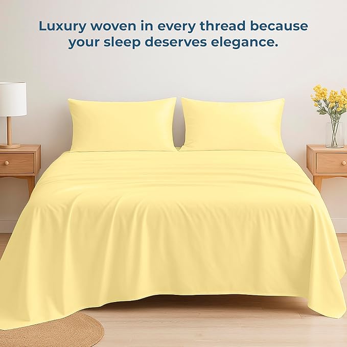 Royale Linens 100% Organic Cotton Twin XL Flat Sheet Only - Image 6