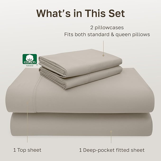 California Design Den Queen Size Sheets Deep Pocket Set - Image 4