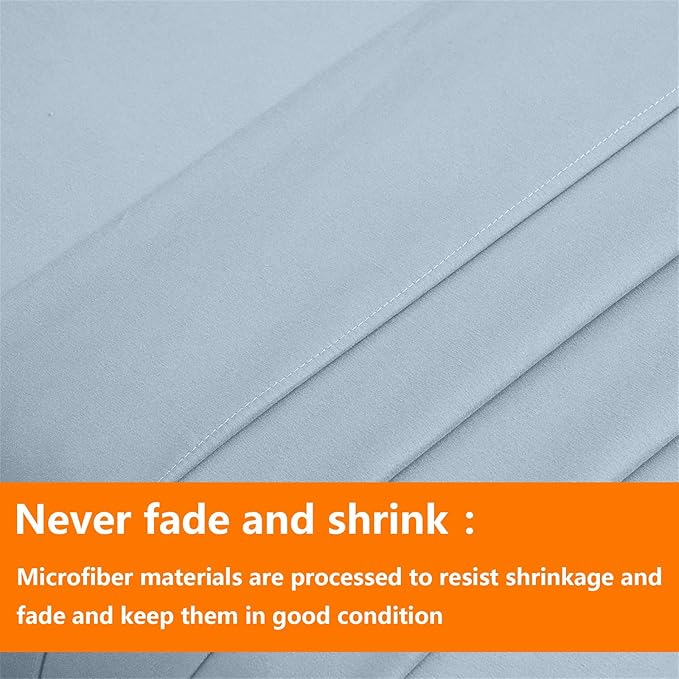TAIMIT Light Blue Twin Size Comforter Set - Image 7
