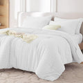 MUXHOMO 7 Pieces California King Comforter Set, Seersucker Bed in a Bag Cal by MUXHOMO