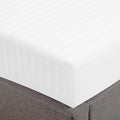 Feather & Stitch 1 Piece Fitted Sheet Full Size, 100% Cotton Damask Sateen Weave by FEATHERSTITCHNEWYORK