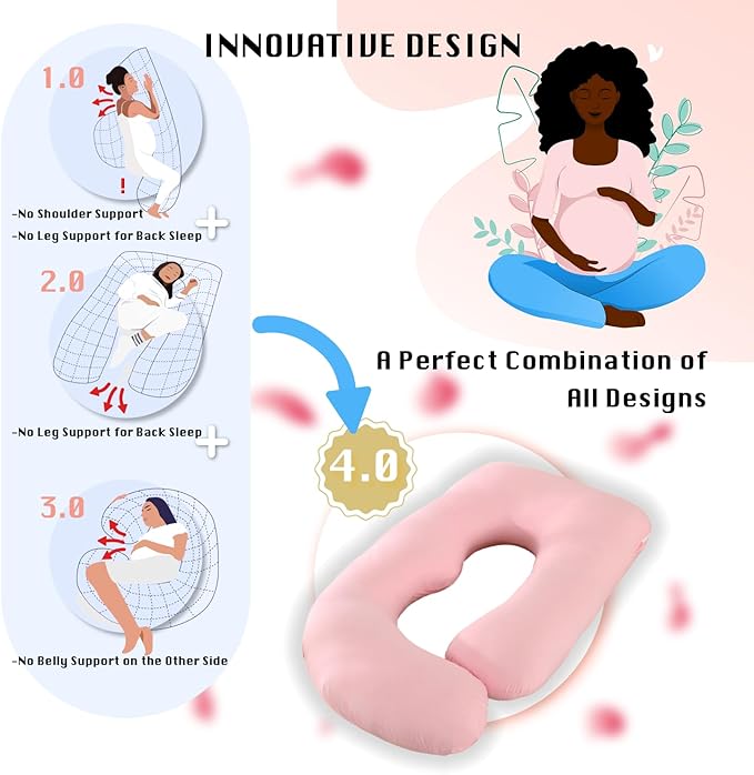 ALLOPERA Pregnancy Pillow, Full Body Maternity Pillow 57 inch, - Image 5