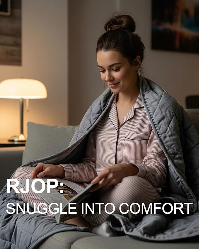 RJOP Weighted Blanket 25lbs 78"x85" King Size - Image 5