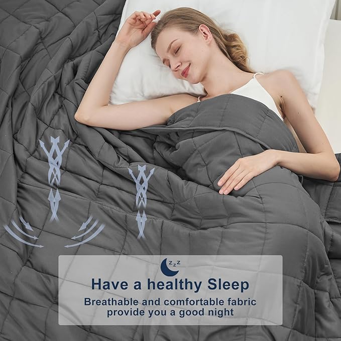 Weighted Blanket for Adults 25lbs, King Size Cooling Heavy Throw Blanket for - Image 3
