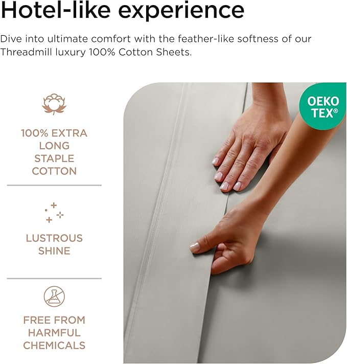 Threadmill Luxury 800 Thread Count 100% Cotton Sheets - Image 5