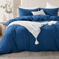 NEXHOME PRO Duvet Cover Set 100% Washed Cotton Oversized Queen 98"x98" by NEXHOMEPRO