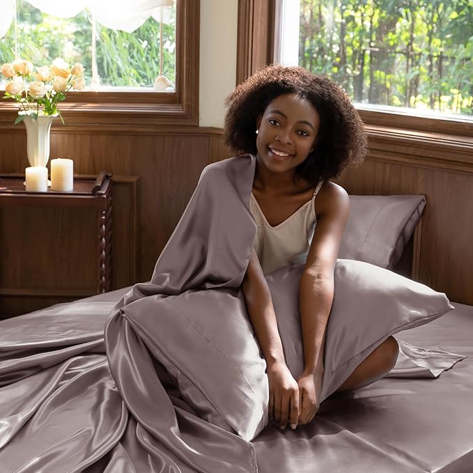 CozyLux Satin Sheets Full Size Sheets - Image 5