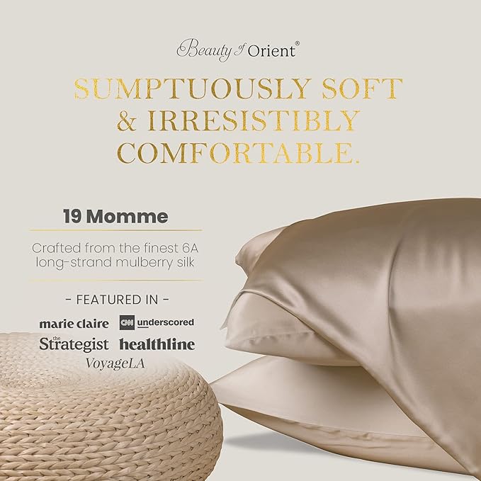 19 Momme Premium Mulberry Pink Silk Pillowcase - Image 2
