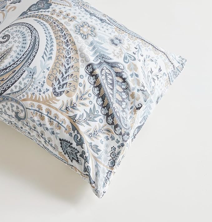 SUSYBAO Flower Paisley Duvet Cover Queen 100% Cotton 3 Pcs Set 1 Vintage Boho - Image 6
