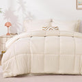 Love's cabin King Size Comforter Set Beige, 7 Pieces King Bed in a Bag by Lovescabin