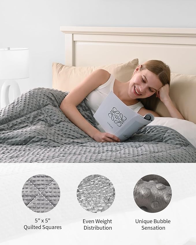 Mr. Sandman Weighted Blanket for Adults Queen Size 15 lbs, Soft Cooling Heavy - Image 4