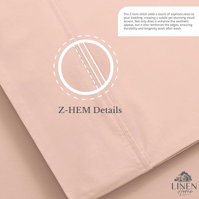 Linen Home 100% Cotton Percale 1 Flat Sheet, Full Size - Image 6