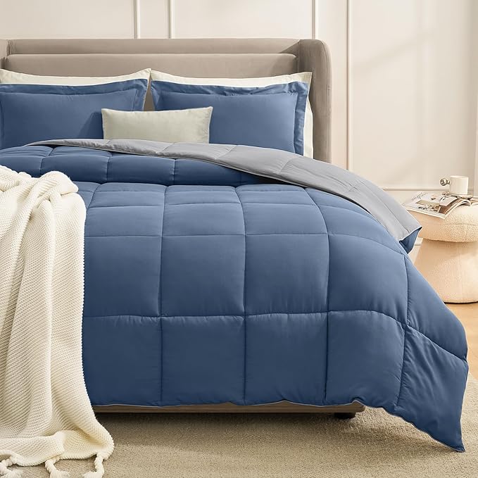 Homelike Moment Twin Comforter Set Blue, Comforter Twin Size Bed Set, by HomelikeMoment