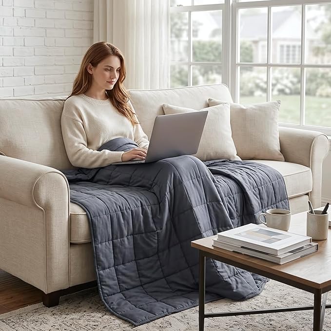 Weighted Idea Weighted Blanket for Adults Cooling Breathable Heavy Blanket - Image 2