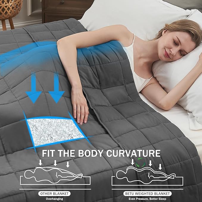 Weighted Blanket for Adults 20lbs, Twin Full Size Cooling Heavy Throw Blanket - Image 2