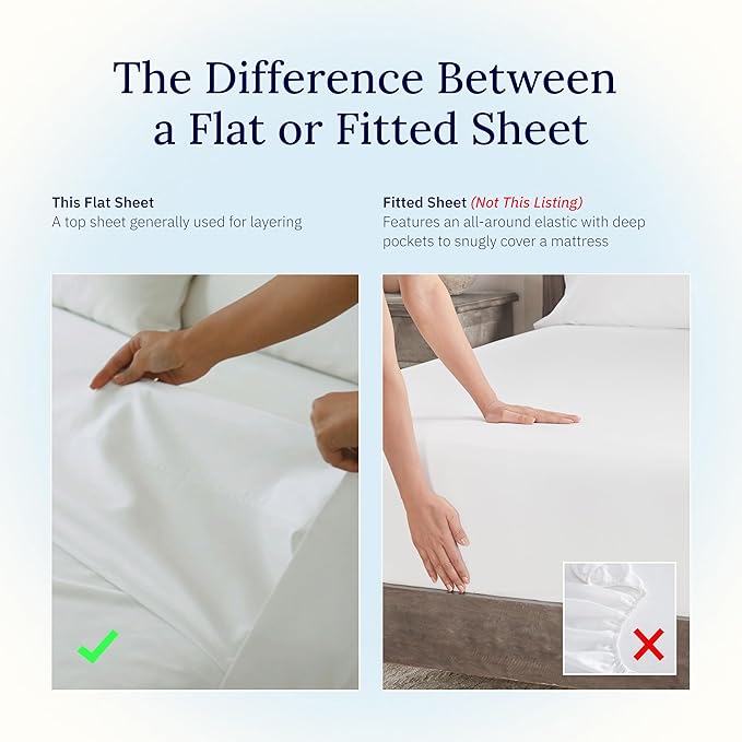 California Design Den Twin Flat Sheets Only 2 Pack - Image 4