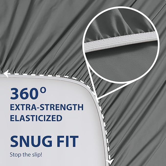 Cathay Home Full Fitted Sheet - Image 4