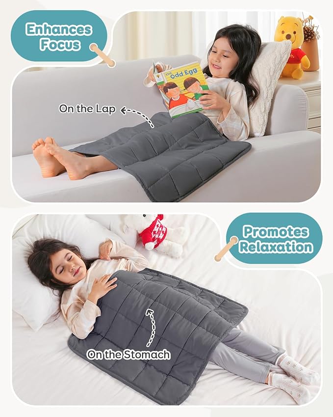 Topblan Weighted Lap Blanket 2 lbs, Summer Breathable Mini Weighted Lap Pad - Image 3