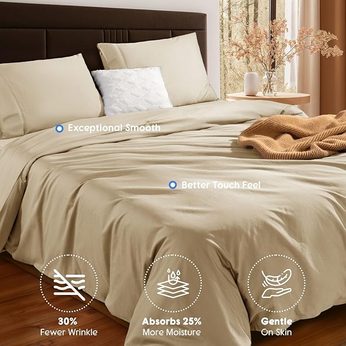 SONORO KATE 100% Egyptian Cotton Duvet Cover Queen Size, 1000 Thread Count - Image 6
