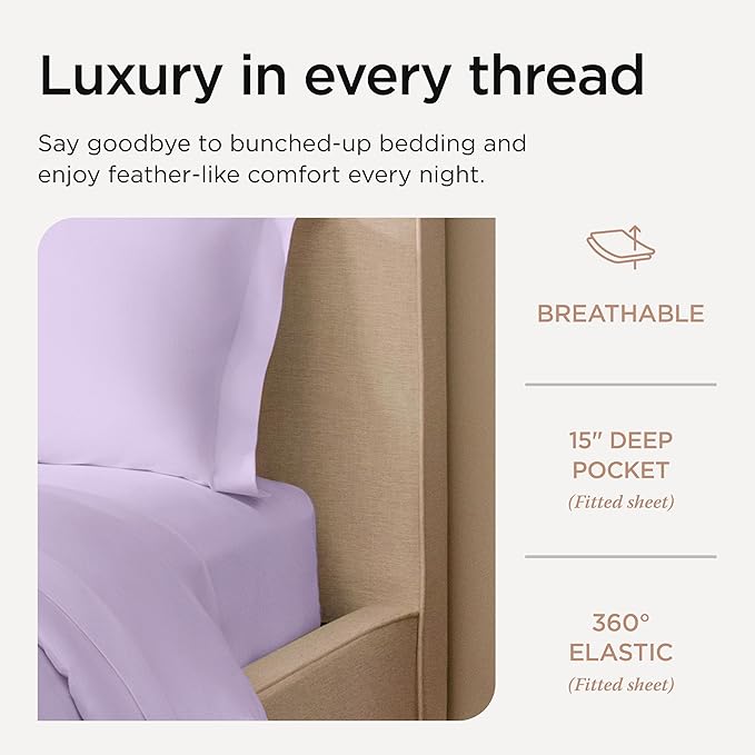 Threadmill Sheets for Twin Mattress | 800 Thread Count Twin Bed Sheets Set - Image 4