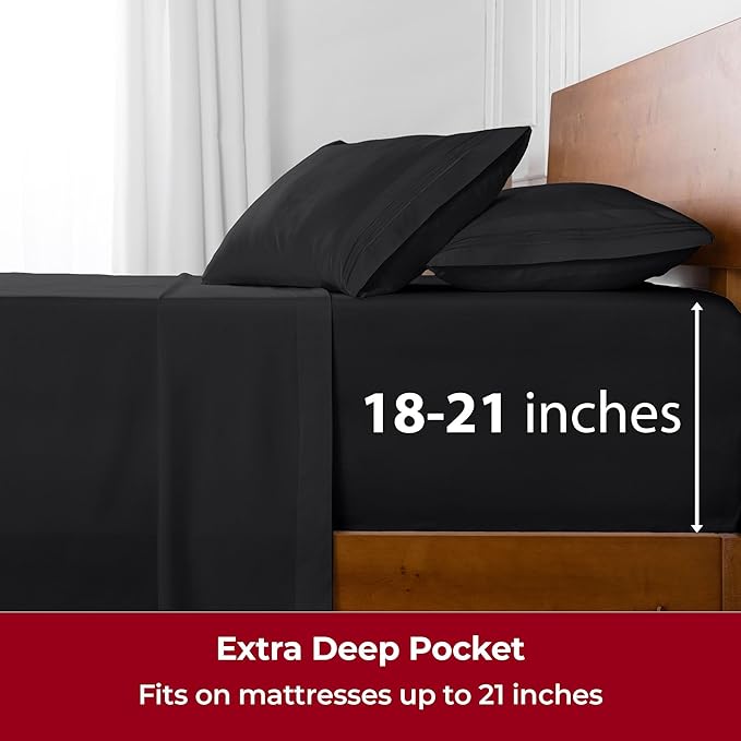 Mellanni Extra Deep California King Sheets - Image 6