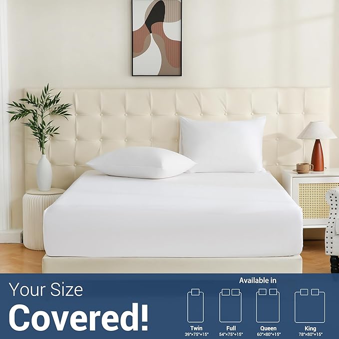 White Bulk Queen Fitted Sheet Only Deep Pocket 6 Pack, Quick Sort Bottom Bed - Image 7