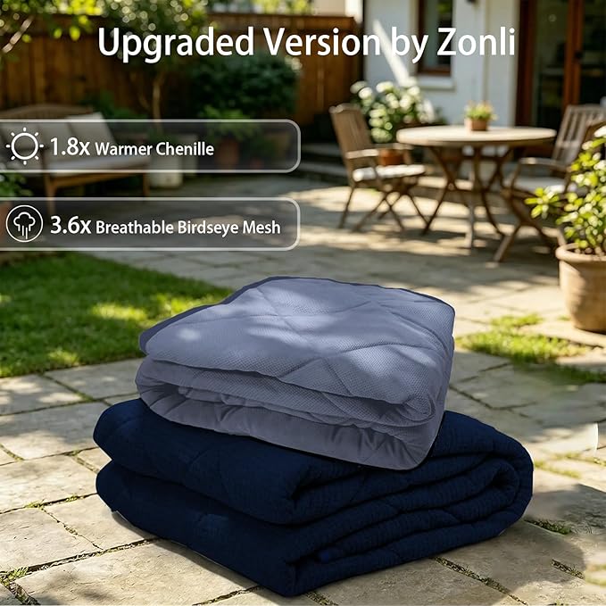 ZonLi 20lbs Weighted Blanket for Adults Sleeping, Double-Sided All Season - Image 2