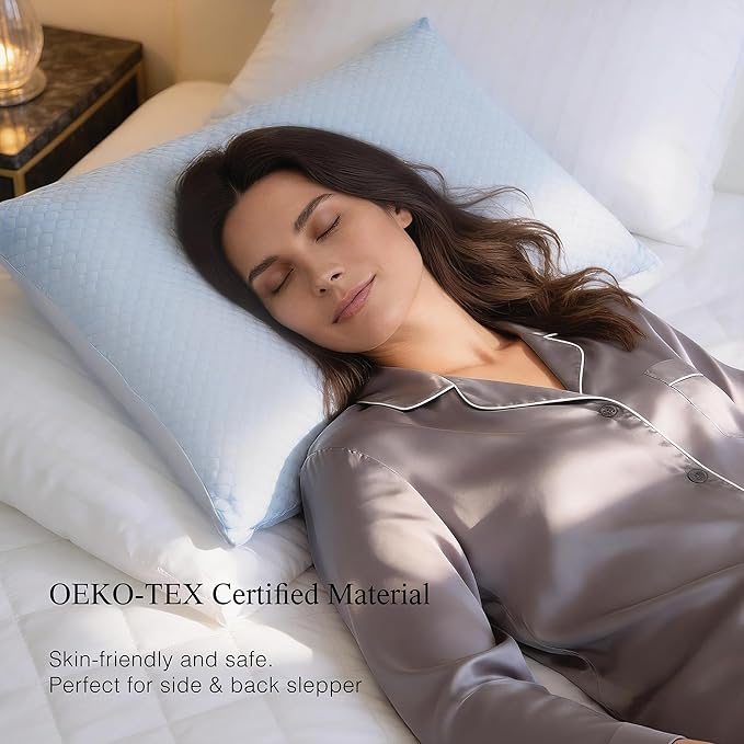 Blue Ridge Home Fashions Luxury Hotel Quality Cooling Pillows Queen Size Set of - Image 4