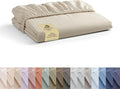 Linen Home 100% Cotton Percale Weave Fitted Sheet, King Size, 1 Deep Pocket by LINENHOME