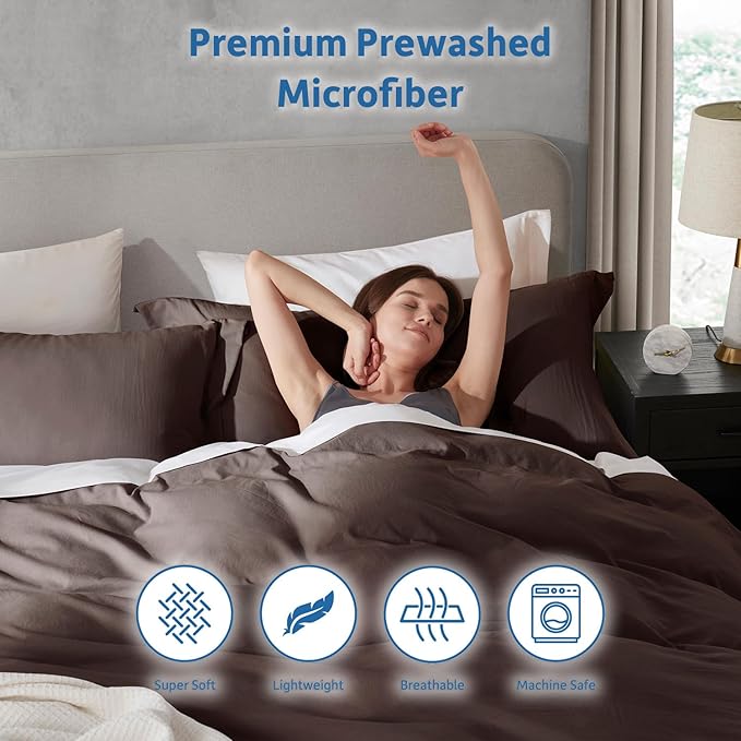 Nestl Chocolate Brown Duvet Cover Full Size - Image 6