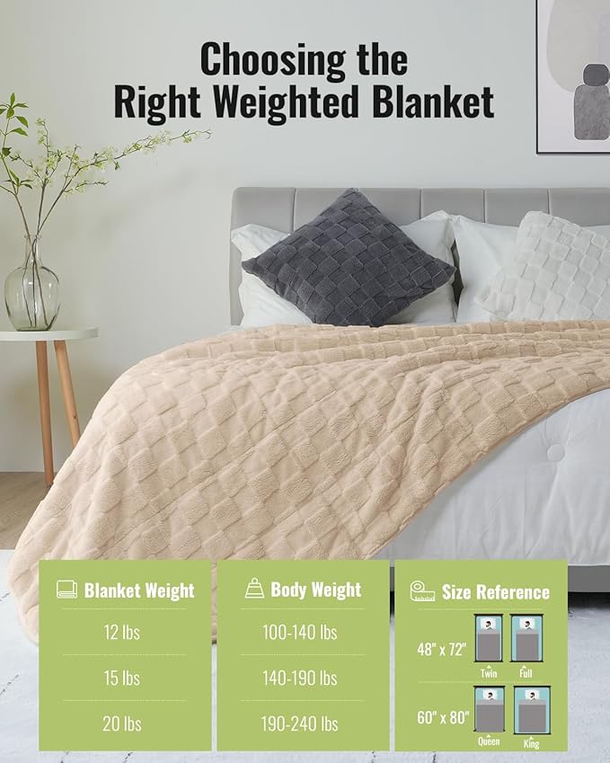 Uttermara Weighted Blankets for Adults Full Size, 12lbs 60x80 inches Blanket - Image 7